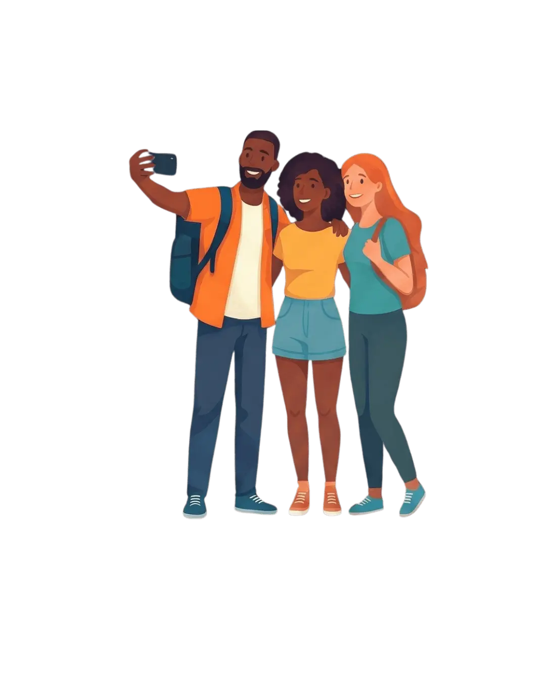 Group of friends taking a selfie